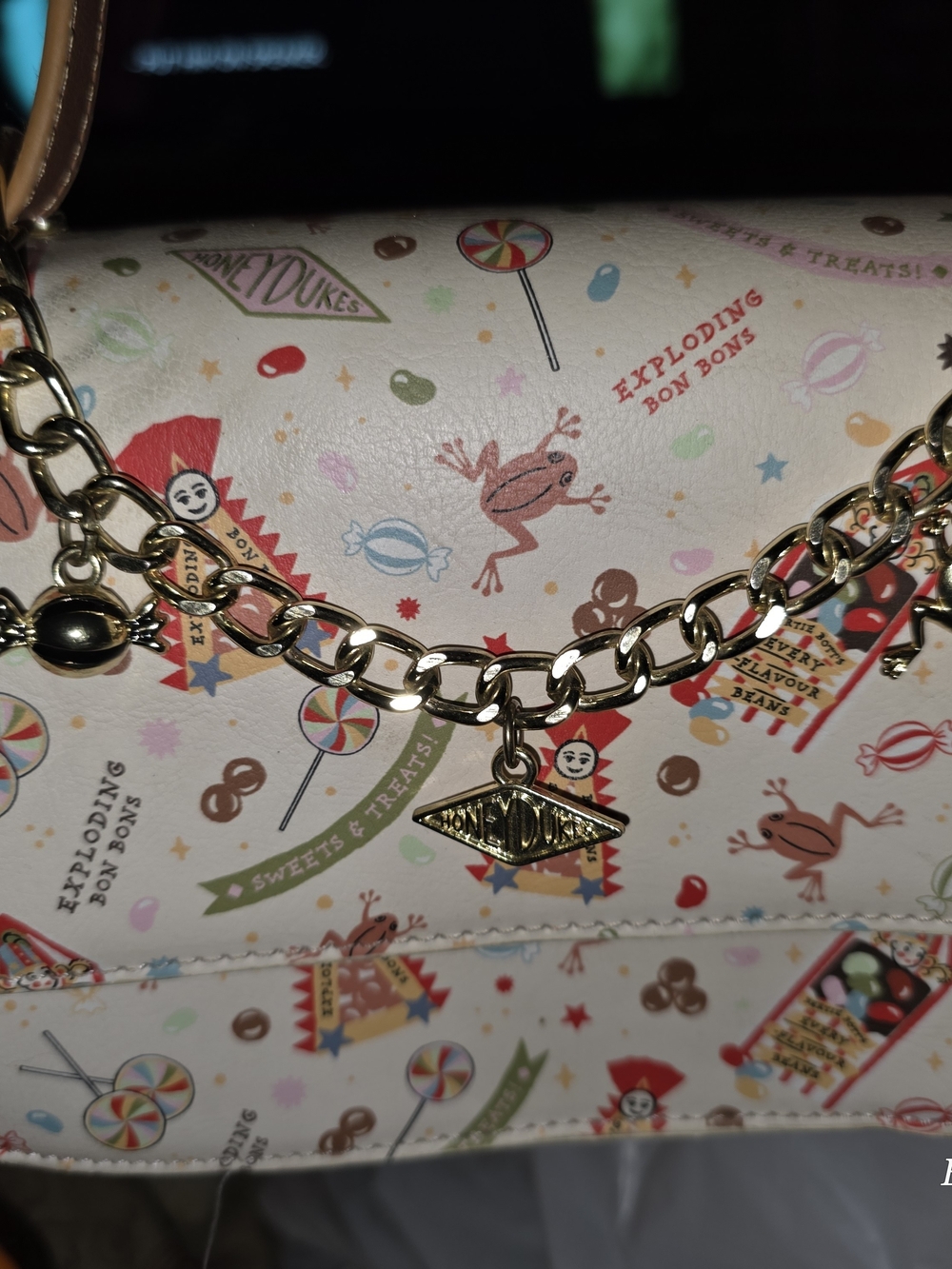 Warner Bros. Harry Potter Candy Print Satchel in Cream with Multicolor Accents